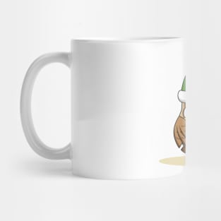 Christmas Elf Owl with Present Mug